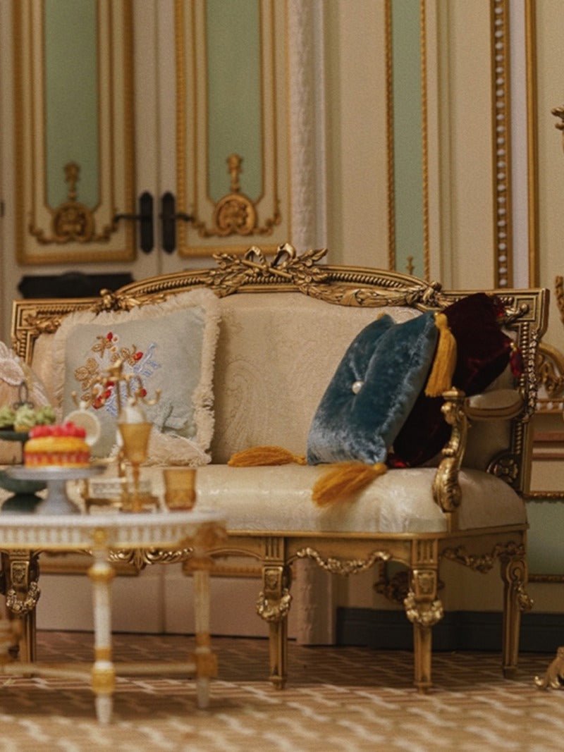 DIY Miniature Louis XVI Double Sofa - Dollzworld