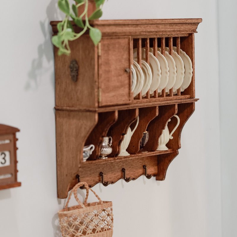 DIY Miniature Scale Plate Wall Shelf - Dollzworld