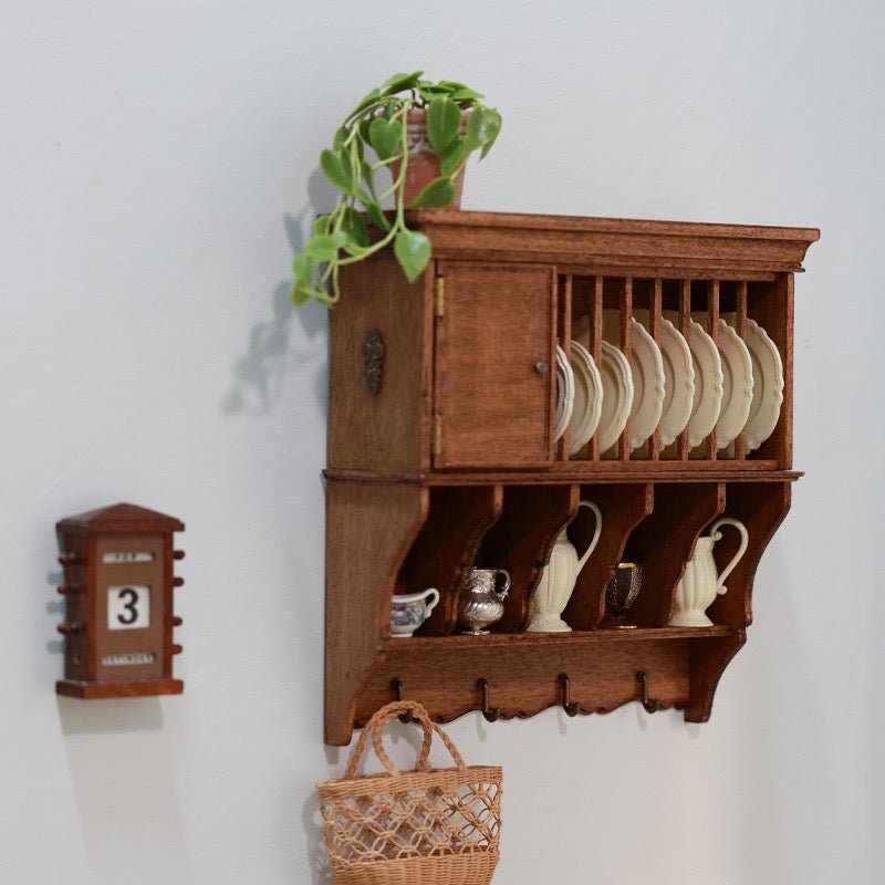 DIY Miniature Scale Plate Wall Shelf - Dollzworld