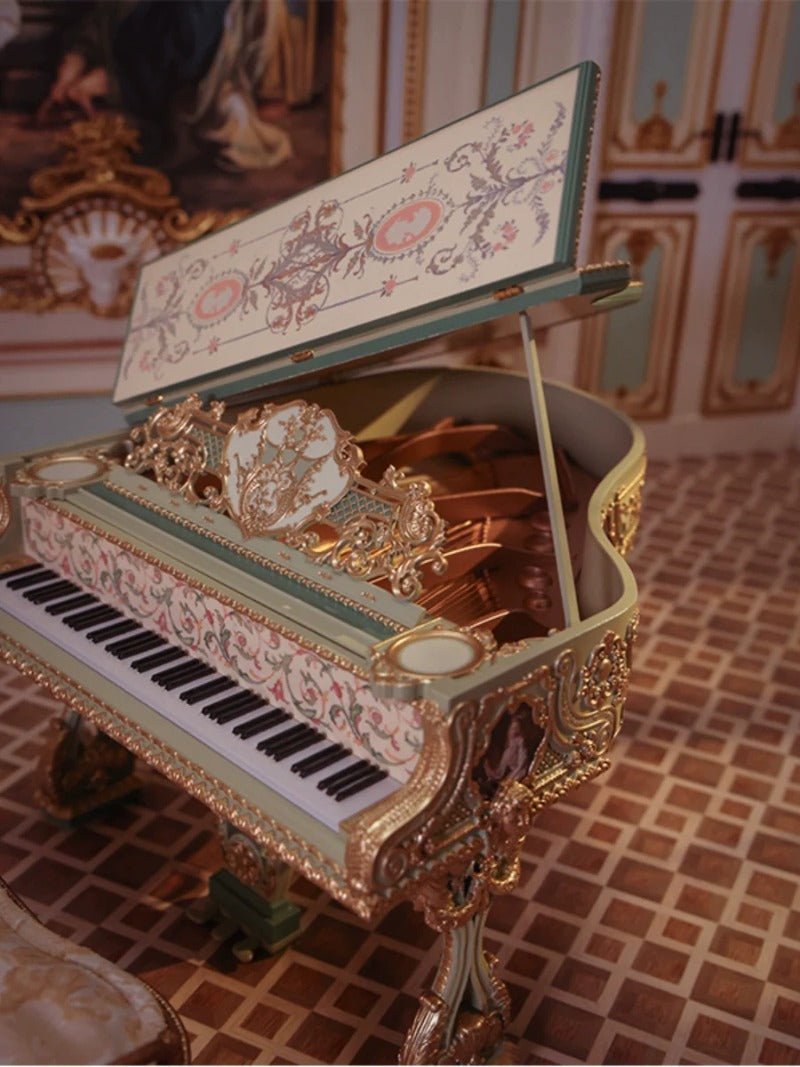 Miniature Baroque Grand Piano - Dollzworld