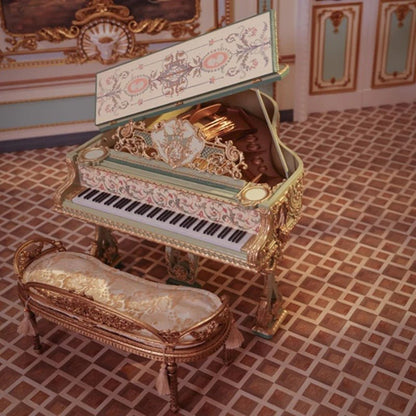 Miniature Baroque Grand Piano - Dollzworld