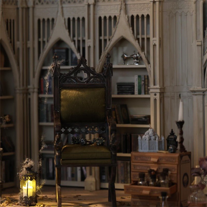 Miniature Dollhouse Gothic Library Furniture Set - Dollzworld