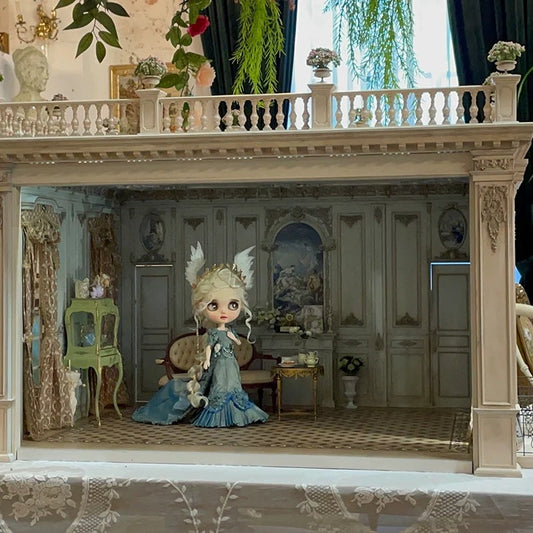 Dollzworld 1/6 & 1/12 Miniature Removable European Old Castle Living Room