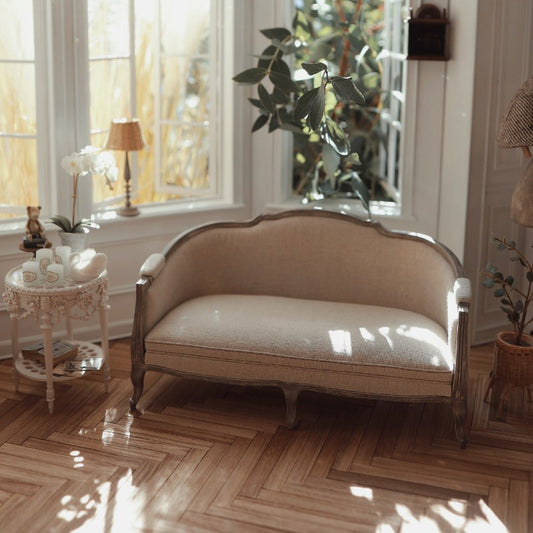 Dollzworld 1/6 Miniature House Rustic American Vintage Sofa